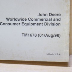 John Deere 200CS 230CS 300CS 550CS CHAINSAW Repair Shop Technical Service Manual