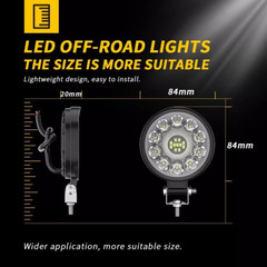 40W LED Work Light Cab Driving Lamp Flood Fit Case IH New Holland Tractor