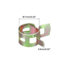 20Pcs ID 11mm 7/16inch Fuel Line Hose Clips,Pipe Clamps,Spring Hose Clamp