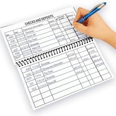 Jumbo Print Check Register Book – Large Easy-to-Read Accounting Log, 56 Pages, S