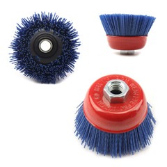 3″ Abrasive Filament Nylon Bristle Cup Brush, Sanding Scuffing, 5/8-11 Thread
