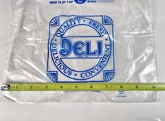 CASE OF 2000 Deli Saddle Pack Bags Extra Large HDPE Imprinted BLUE, 10 1/2” x 8”