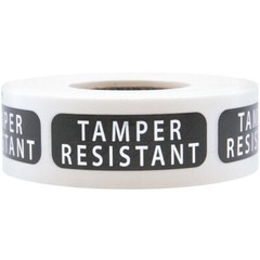 Black Tamper Resistant Labels | 0.5″x 1.5″ Inch Rectangle | 500 Pack