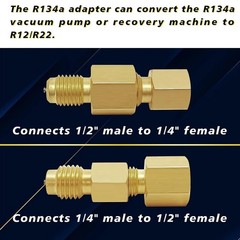 R134A Adapter Fitting Kit ( R134A Self-Sealing, and Single Puncture Can Taps, wi
