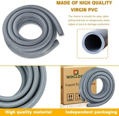 2″ x 50′ Liquid-Tight PVC Flexible Electrical Conduit – Non-Metallic