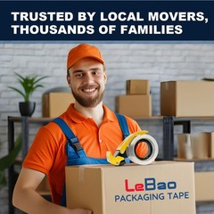 Heavy Duty Packing Tape with Dispenser, Strong Adhesion HD Clear Packaging Ta…