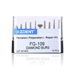 3PC Dental Clinic Diamond Burs Air Turbine Kit Z FG-109 for High Speed Handpiece