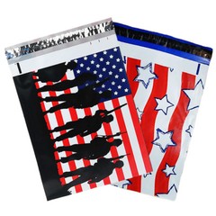 10×13″ Military Soldier Patriotic Flag Poly Mailers, Flat Shipping Envelope Bags