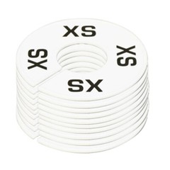 10 PC Rack Divider Size XS X-SMALL White Round Ring Sizing Hanger Retail Label
