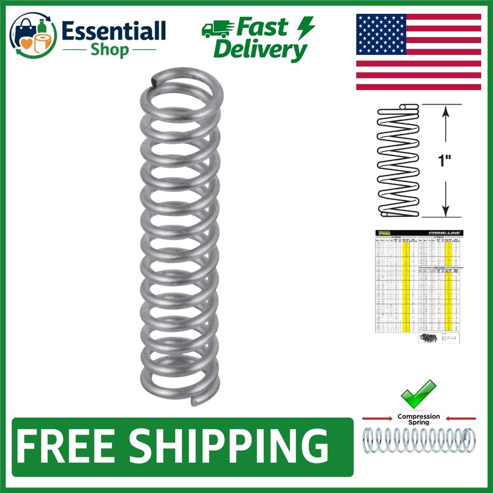 Versatile Nickel-Plated Compression Springs – 0.035 GA x 1/4 In. x 1 In., 6 Pack