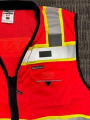 ML Kishigo Safety Vest 3X XXXL S5702 Premium Black Series Class 2 Hi Vis Orange