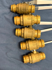LOT {6} 1″ Ball Valves P X P; {4} 1″, {1} 3/4 {1} 1-1/4 Full Port Made in Italy