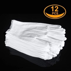 Breathable White Cotton Gloves for Dry Hands – 6 Pairs of Moisturizing Liners