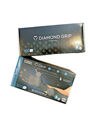 Diamond Grip 8MIL Nitrile Gloves – Black, SIZE: MEDIUM (Pack of 100)