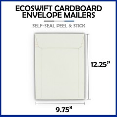 1 – 9.75 x 12.25 “EcoSwift” Brand Self Seal Photo Cardboard Envelope Mailers