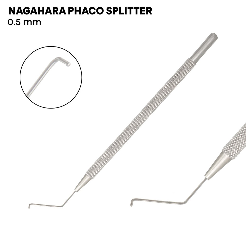 Nagahara Phaco Splitter 0.5mm Tip German Ophthalmic Instrument Stainless Steel