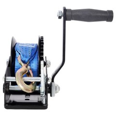 1200 LB Hand Crank Winch w/ 20 FT Strap, 2-Way Ratchet for Trailer, Boat, ATV