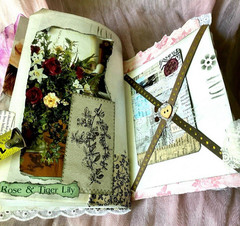 Handmade Shabby Chic Layered Junk Journal – Romantic Floral Scrapbook Diary Book
