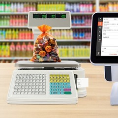 Commercial Label Printing Scale 30kg Capacity with Barcode Scanner Port