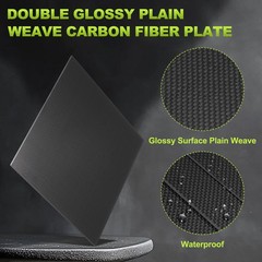 200 x 300 x 0.5mm Carbon Fiber Board Plate Glossy Laminate Plain Weave Panel