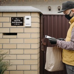 Please Leave Packages in the Box Sign Home Office Front Door 3.55×5.15 in