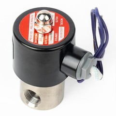 U.S. Solid 3/8 inch Electric Solenoid Valve 12V DC Stainless Steel
