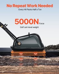 VEVOR Plate Compactor 130W Electric Ground Rammer 5kN Force 3.9in Depth