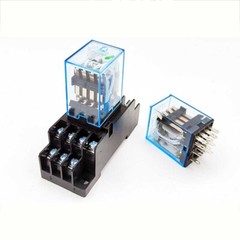 10pcs MY4NJ 12/24/110/220V Coil Power Relay DIN Rail Mounted 14Pin W/Base PYF14A