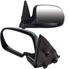 Black L&R Side Mirrors 01-02 Chevy Silverado 1500 HD Heated Manual Folding