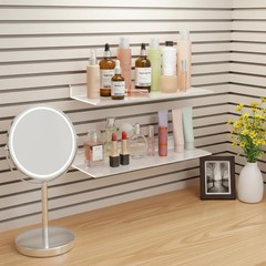 PercyEffie 16 Pack Slatwall Shelves 4 x 10 inch/ 10.2 x 25.4 cm, Clear