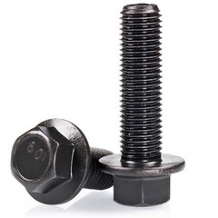 M12 x 1.25 Fine Thread Class 10.9 Hex Head Flange Screws Frame Bolts Black Oxide