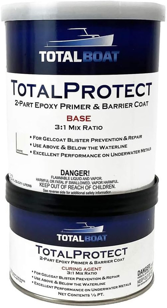 TotalBoat Protect Epoxy Barrier Coat System (White, Quart) Base and Curing Agent