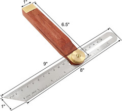 Litoexpe 9″ T-Bevel Sliding Angle Ruler Protractor, Adjustable Angle Finder Rule