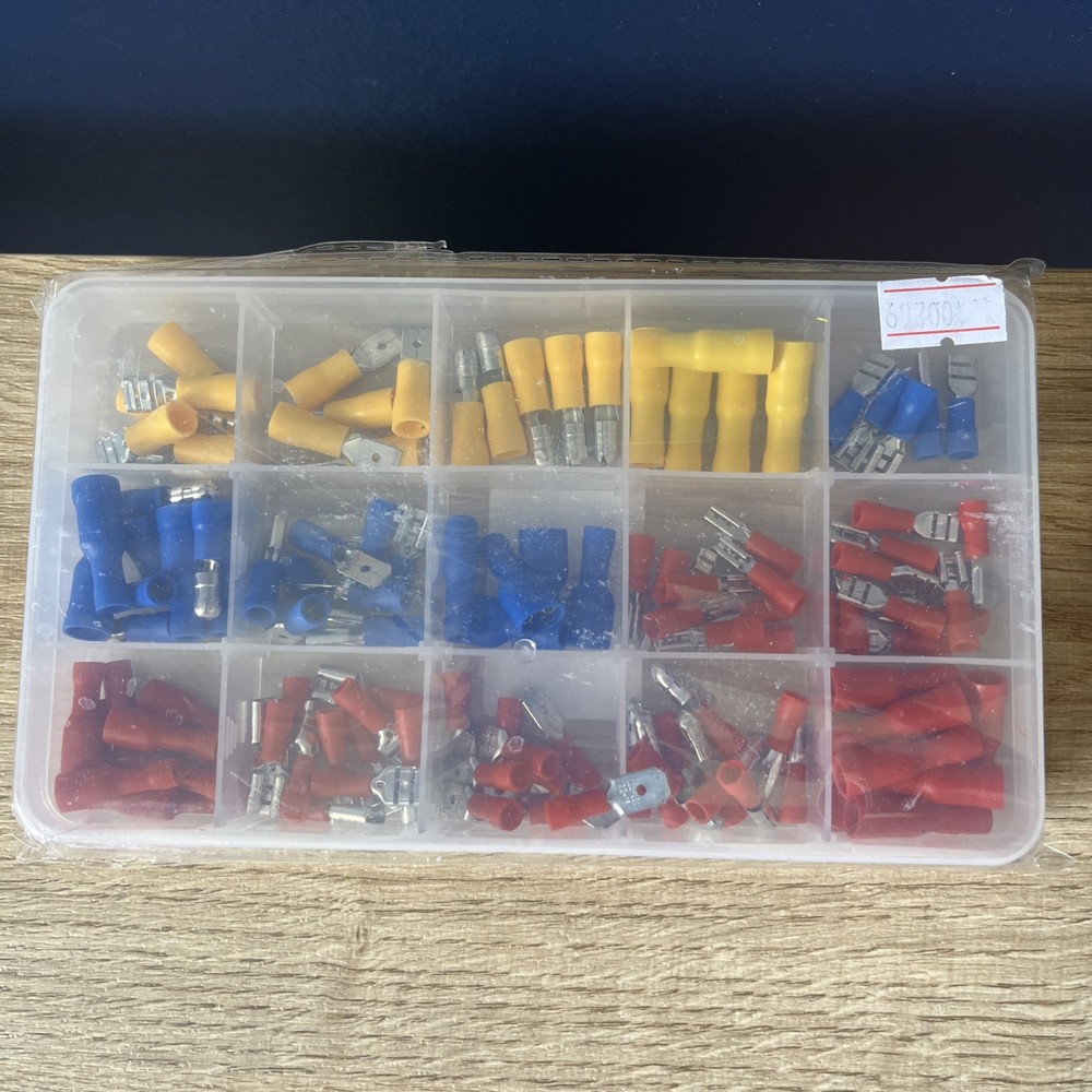 Assorted Crimp Spade Terminal Insulated Electrical Wire Connector Kit 120 PCs