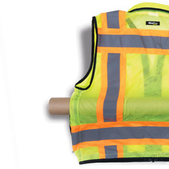 DW SitePro SITEGEAR Premium Surveyor Safety Vest: X-Large (Fluorescent Lime)
