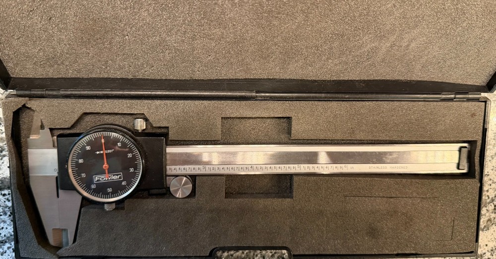 FOWLER 0″ – 6″ RANGE INSIDE / OUTSIDE DIAL CALIPER .001″ GRADUATION
