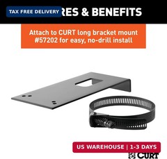 CURT 58510 Vehicle-Side Trailer Wiring Harness Mounting Bracket for 7-Way RV Bla
