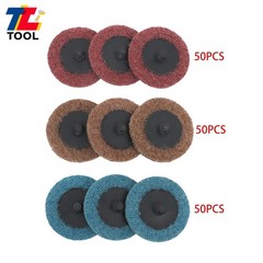 150 Pcs 2″ Quick Change Fine Medium Coarse Sanding Pads Die Grinder Accessories