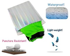 WHOLESALE by the CASE, Multiple Sizes Holographic Metallic Bubble Mailers Strong