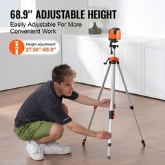 VEVOR Laser Level Tripod ¼ x 20 Thread 27.36-68.11 inch Height Adjustment