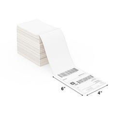 500-2000 Fanfold 4×6 Direct Thermal Shipping Mailing Postage Labels for Zebra