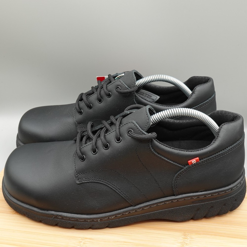 Mellow Walk Shoes Men 9.5 4E Black Jack 4 500089 Leather Steel Toe Safety NWT
