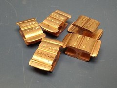 Lot of 5 ABB Blackburn – CF1010-1 Copper Compression Tap Connector1/0-2 AWG