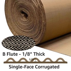 UOFFICE Corrugated Wrap 6″ x 250′ x 1/8″ Thick – B Flute – Cardboard Wrap