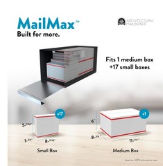 Mailmax Textured Black & Silver, Large, Galvanized Steel & Aluminum, Post-Mount