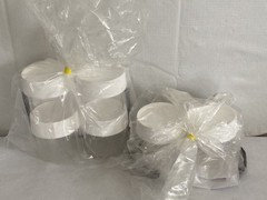 New (6) THERMO NALGENE 125mL PMP Straight Sided Wide Mouth Jars w/ Lid 2117-0125