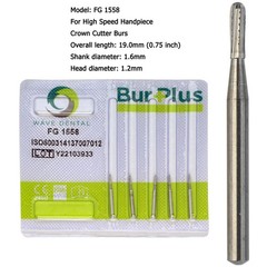 Wave Dental Carbide Burs Round Bur FG High Speed 330 1/4 6 245 557 Friction Grip