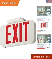 LED Exit Sign Single Sided Switchable Red Green Emergency Backup Wall Mount