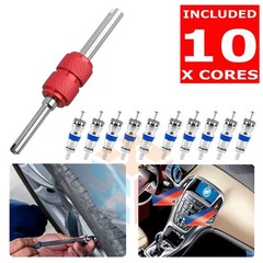 Valve Core Removal Tool + 10 Hvac Schrader Valves DURABLE HIGH-QUALITY CORES