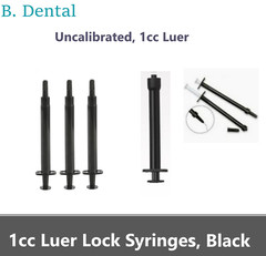 1 mL PACK of 50 LUER LOCK SYRINGES 1 cc Uncalibrated Black Syringe – No Needle
